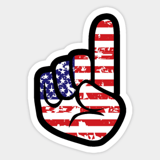 USA American Flag ASL Sign Language 4th Of July Shirt Gifts Sticker